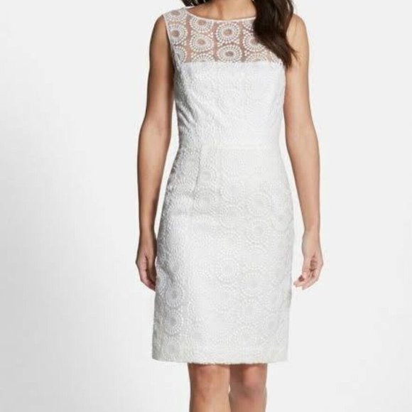 Maggy London Dresses & Skirts - MAGGY LONDON white sleeveless sheath  wedding,party,evening dress womens size 10